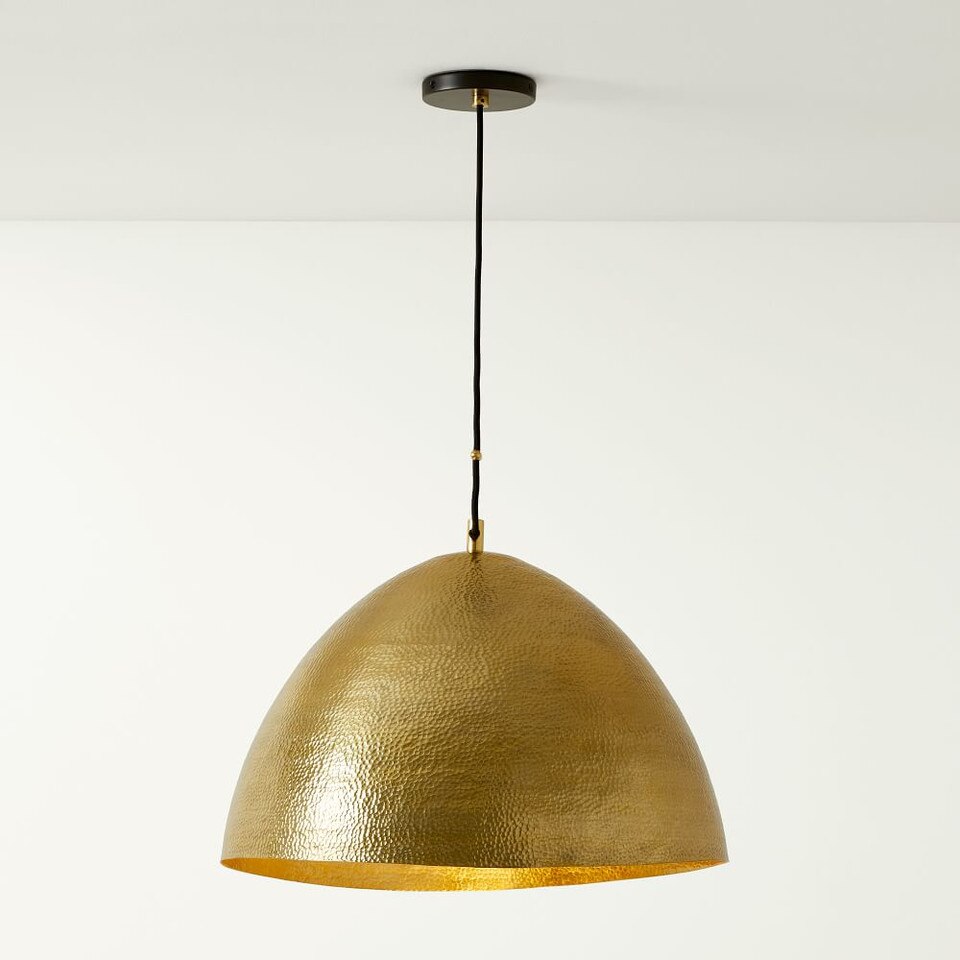 Hammered Metal Pendant West Elm UK